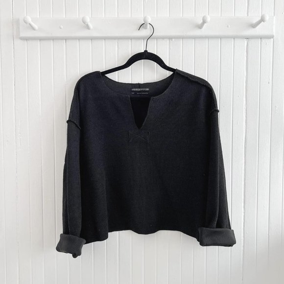 Urban Outfitters Ajax Inside Out Notch Sweater Size S - Picture 1 of 4